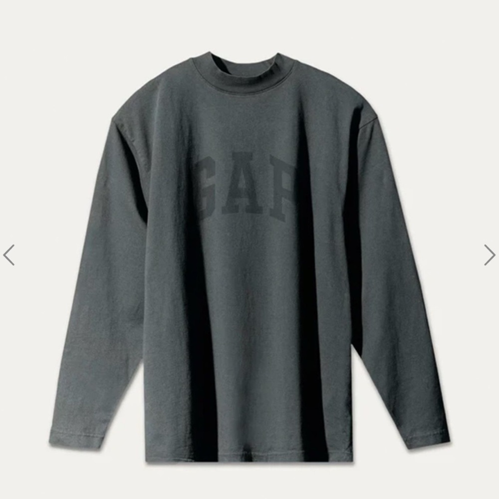 YEEZY GAP BALENCIAGA 10A DOVE LS TEE 471305-03-2  DARK GREY - Size  Medium